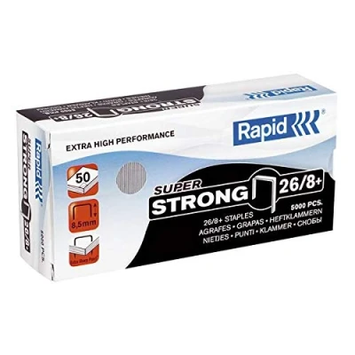 Afbeelding van Rapid Nietjes, 26/8+ Verzinkt, Gegalvaniseerd Staal (doos 5000 stuks)