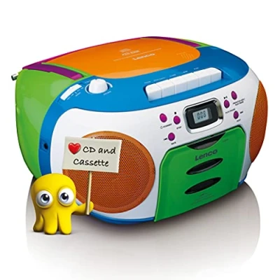 Afbeelding van Lenco SCD 971 Draagbare FM radio CD/Cassette speler Kids Multi colour