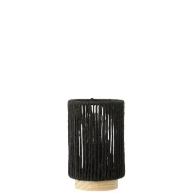 Afbeelding van J Line Lamp Led Cilinder Metaal/Katoen Zwart Small