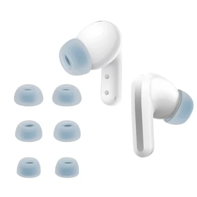 Afbeelding van kwmobile 6x cover voor in ear oortjes geschikt Xiaomi Redmi Buds 5 Vervangende oordopjes van siliconen lichtblauw 3 maten