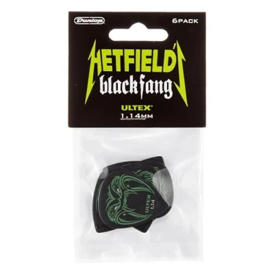 Afbeelding van Jim Dunlop James Hetfield Plectrum Black Fang 1.14 mm 6 pack