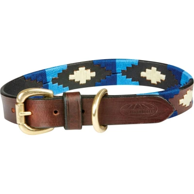 Afbeelding van WB Halsband Polo Leer Cowdray Brown/Blauw/Blauw S