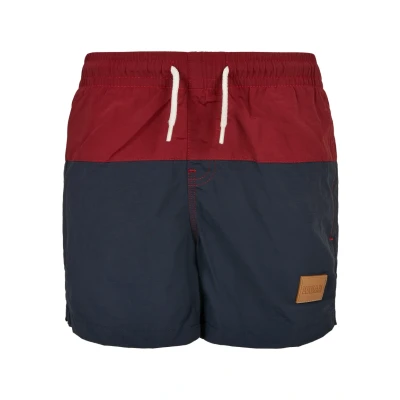 Afbeelding van Urban Classics Kinder Shorts voor kinderen, Maat: 122/128, Navy burgundy