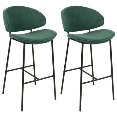 Afbeelding van Beliani KIANA Barkruk set van 2 Groen Polyester