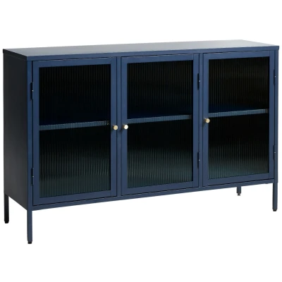 Afbeelding van Hygge Interiors Bronco Dressoir Glazen Deuren Blauw