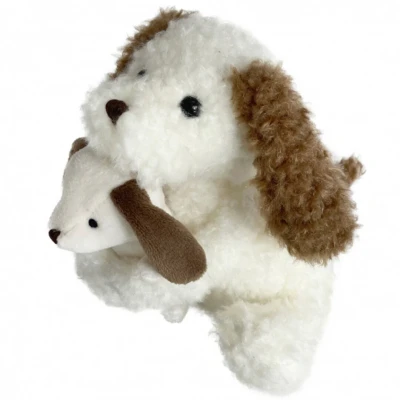Afbeelding van Egmont toys knuffelhond nafi met baby 12 cm