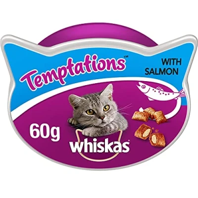Afbeelding van Whiskas Temptations 60 g Kattensnack Zalm