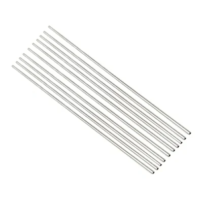 Afbeelding van Set van 10 rechte haarbuizen 304 roestvrij staal, buitendiameter 0,3 mm x 0,1 ID, lengte 250