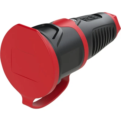 Afbeelding van PCE 2511 sr Koppeling met randaarde Rubber, Thermoplast 250 V Zwart, Rood IP54