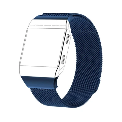 Afbeelding van Fitbit Ionic Milanese bandje Maat: Large Blauw RVS