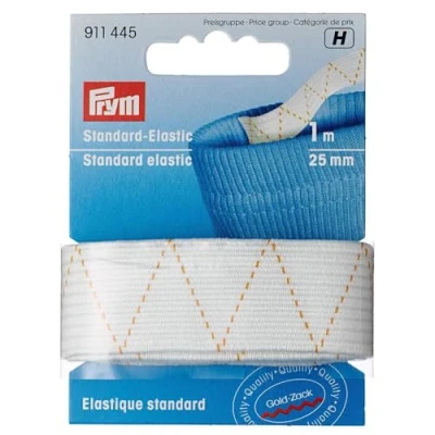 Afbeelding van Prym Elastische standaard, 1 meter lang x 25 mm breed, wit