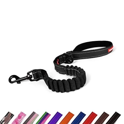 Afbeelding van EzyDog Zero Shock Korte Honden Riem Looplijn voor Hond 64cm Zwart