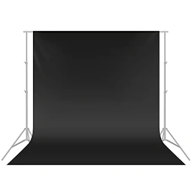Afbeelding van Neewer 9 x 13 voet / 2,8 4 m fotografie achtergrond foto video studio polyester scherm, standaard niet inbegrepen (zwart)