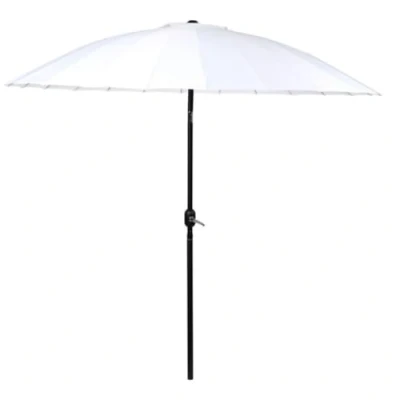 Afbeelding van Camp Active Parasol Zonnescherm voor Balkon en Terras ⌀250 x 240 cm Stokparasol zonder Voet Wit