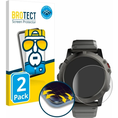 Afbeelding van BROTECT Screenprotector voor Garmin Fenix 5X (51 mm) Folie Beschermfolie transparant volledig dekking (2 Stuks)