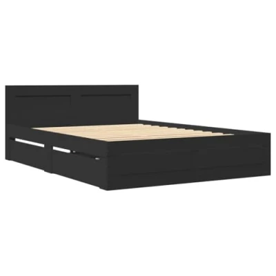 Afbeelding van vidaXL Bedframe met hoofdeinde bruin eikenkleur 120x190 cm
