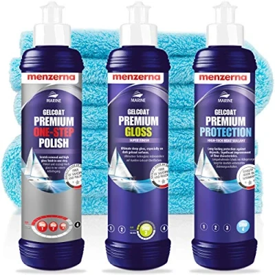 Afbeelding van detailmate Menzerna Premium Gelcoat Boots Polish Set (One Step + Gloss Protect Set)