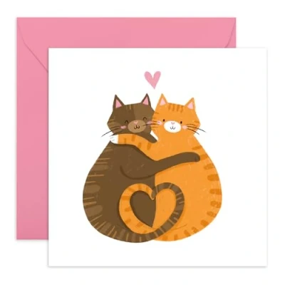 Afbeelding van CENTRAL 23 Verjaardagskaarten voor vrouw, echtgenoot Verliefde katten Liefdeskaart haar, hem, beste vriend Ondeugende Valentijnsdagkaart vriendin, Cadeau vrouwen