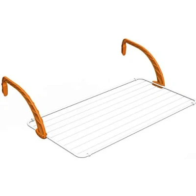 Afbeelding van Gimi Polar 100 balkonwasrek met verstelbare armen van staal/hars, wit, 110 x 55 28 cm
