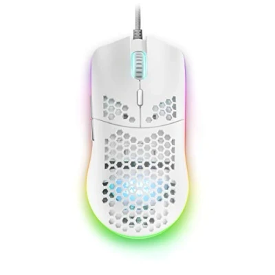 Image de MARS GAMING MMAX Souris pour droitiers optique 7 boutons filaire USB blanc