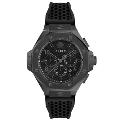 Afbeelding van Philipp Plein Chrono Royal PWPRA0924 Horloge Siliconen Zwart Ø 46 mm