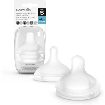 Afbeelding van Suavinex Pro Physiological Large Flow 2 Stuks Silicone Speen SXSTP3075398 SX