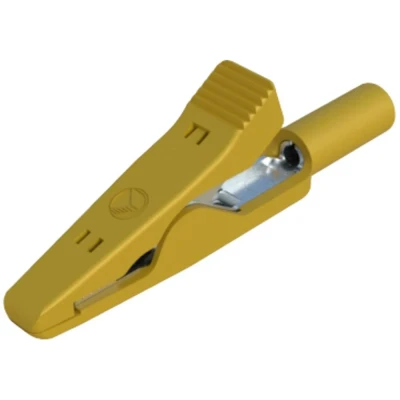 Afbeelding van SKS Hirschmann MA 1 Miniatuur krokodilklem Geel Klembereik (max.): 4 mm Lengte: 41.5 stuk(s)