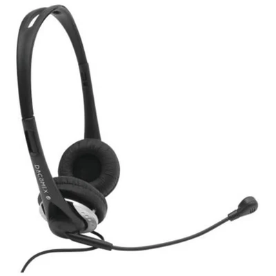 Image de DACOMEX Casque Micro Stéréo Ajustable Jack 3.5 mm noir/gris