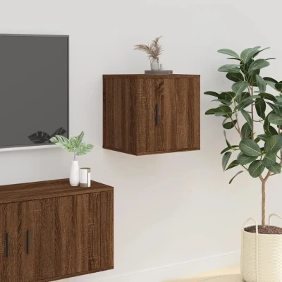 Afbeelding van Tv wandmeubel 40x34,5x40 cm bruin eikenkleur
