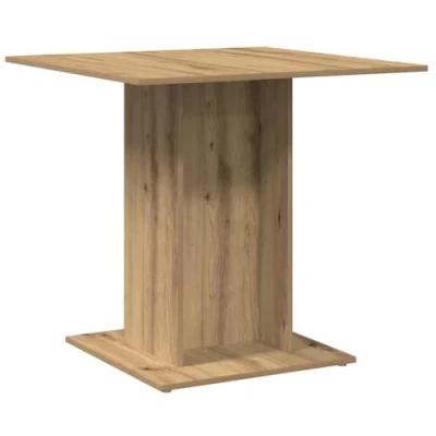 Afbeelding van vidaXL Eettafel 80x80x75 cm bewerkt hout artisanaal eikenkleurig