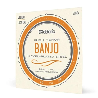 Afbeelding van D&#039;Addario Banjo Saiten EJ63i Irish Tenor 4 String Nickel Loop End Snaren