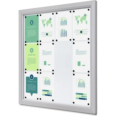 Afbeelding van Outdoor Vergrendelbaar Notitiebord Slim 12 X A4 Syna SCTE12XA4PH Horeca &amp; Professioneel