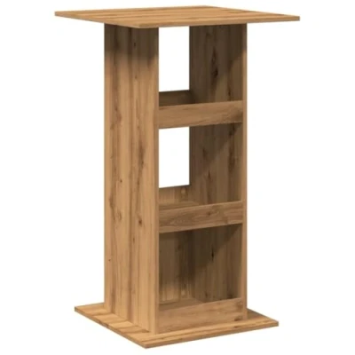 Afbeelding van vidaXL Bartafel met opbergruimte 60x60x102 cm hout artisanaal eiken