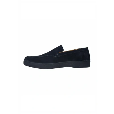 Afbeelding van Manfield Loafer Instappers, Heren, Maat: 40, Blau Veloursleer