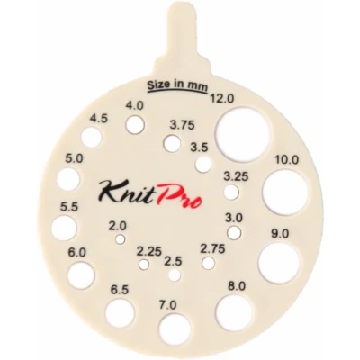 Afbeelding van KnitPro Breinaaldenmeter rond ecru