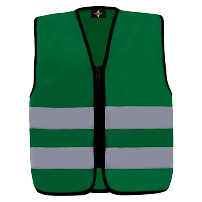 Afbeelding van Korntex Kids ́ Hi Vis Safety Vest With Front Zipper Aalborg KX201 Forest Green