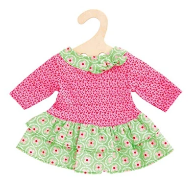 Afbeelding van Heless Poppenkleding Bloemenjurk Roze/groen 28 35 Cm
