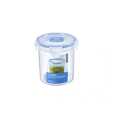 Afbeelding van Lock &amp; HPL932D voorraaddoos, rond, 700 ml, transparant/blauw