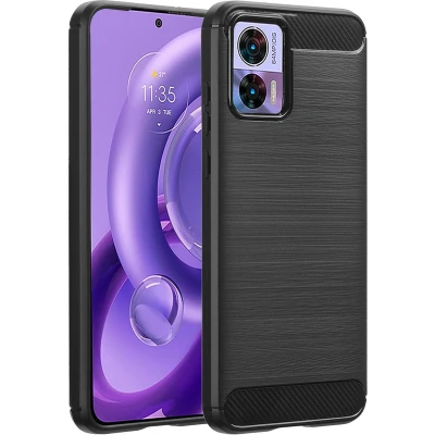 Afbeelding van imoshion Hoesje Geschikt voor Motorola Edge 30 Neo Siliconen Brushed Backcover Zwart