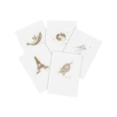 Afbeelding van Clairefontaine 104536C een piqué notitieboek met Flying Spirit garen, 96 ivoorkleurige pagina&#039;s, 14,8 x 21 cm, 90 g, gelinieerd, omslag van gelamineerd wit karton, willekeurig patroon