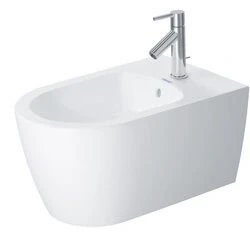 Afbeelding van Duravit ME by Starck wandbidet 37x57cm met kraangat overloop mat wit Tijdloze uitstraling