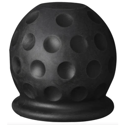 Afbeelding van Aanhangerkoppelingskap, 50 mm, rubber/kunststof, beschermkap voor trekhaak, auto, vrachtwagen, camper (zwarte golfbal)