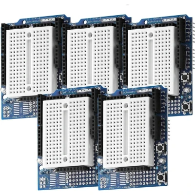 Afbeelding van AZDelivery 5 x Prototype Schild Mini Breadboard compatibel met Arduino Inclusief E Book!