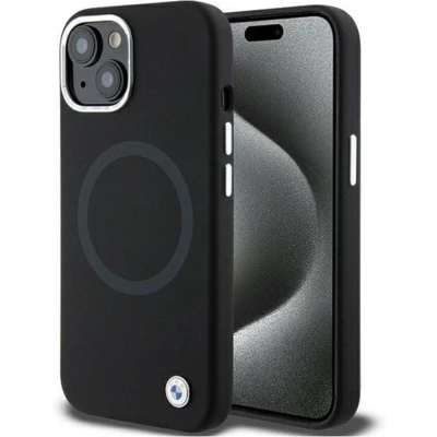 Afbeelding van BMW Silicone Back Case (MagSafe Compatible) Geschikt voor Apple iPhone 15 Plus (6.7&quot;) Zwart