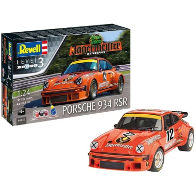 Afbeelding van 1:24 Revell 05669 Jaegermeister Motor Sport 50th Ann. Porsche Gift Set Plastic Modelbouwpakket