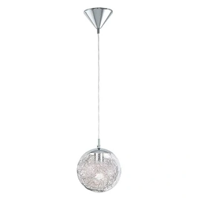 Afbeelding van EGLO Luberio Hanglamp 1 Lichts Ø250mm. Chroom Helder, Aluminium