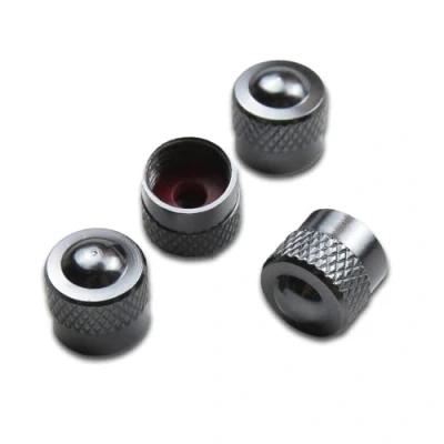 Afbeelding van Pitlane Performance® 4 stuks aluminium ventieldoppen Voor autobanden auto, SUV, motorfiets, fiets (antraciet, racing)