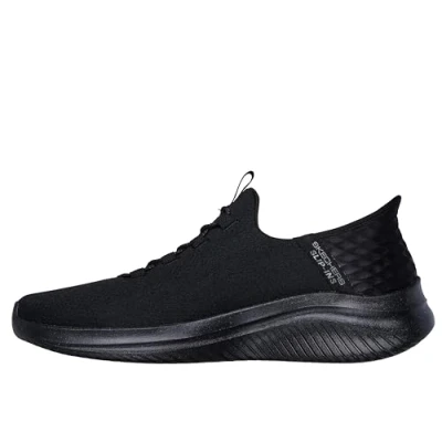 Afbeelding van Skechers Heren Ultra Flex 3.0 Right Away Hands Free Slip in Sneaker Loafer, Zwart/Zwart, 9,5 Wide