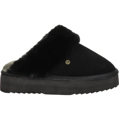 Afbeelding van Warmbat Australia Flurry Pantoffels, Dames, Maat: 36, Black Veloursleer