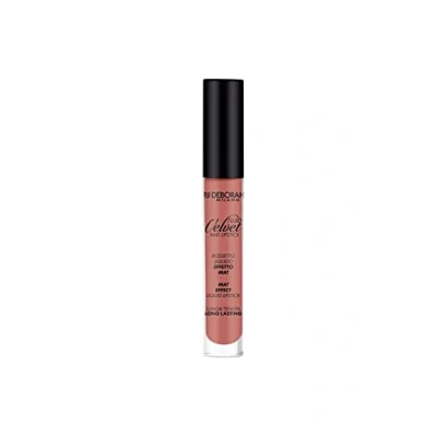 Afbeelding van Deborah Fluid Velvet Lipstick N.01 Antique Rose Long Tenue, met mengsel van gehydrateerde, zachte en fluweelzachte lipolie